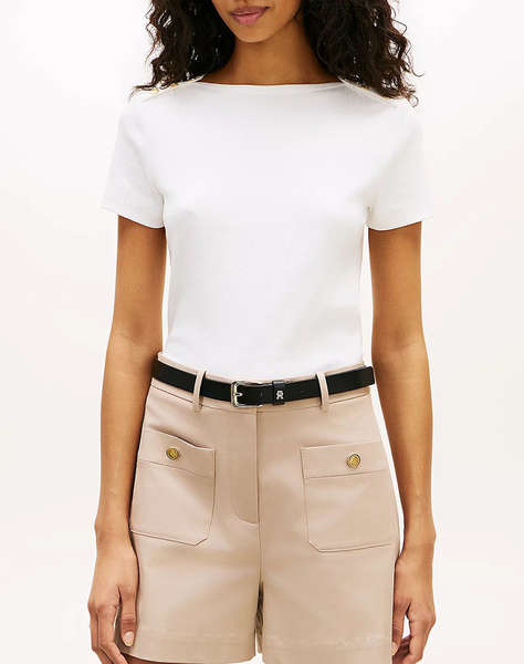 TOMMY HILFIGER GOLD BUTTON SLIM SS TEE