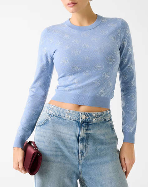 GUESS LS CN RHINESTONES 4G SWTR ДАМСКИ ПУЛОВЕР