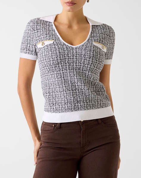 GUESS SS VN COLLAR ANNABELLE SWTR ДАМСКА ТЕНИСКА