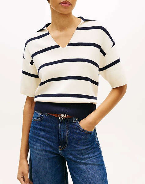 TOMMY HILFIGER MINI STP CO OPEN POLO SS SWT