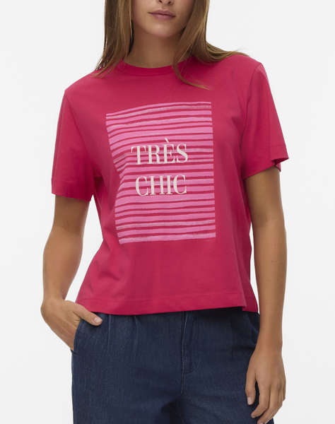 VERO MODA VMVIVIAN METTE SS TOP BOX JRS