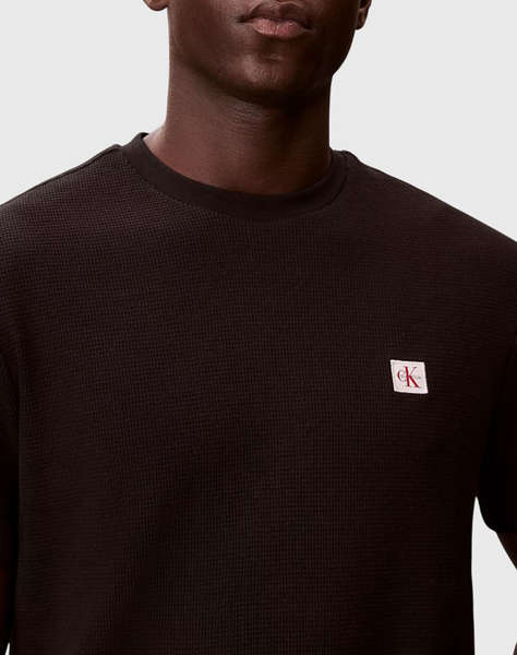 CALVIN KLEIN SS WAFFLE BADGE CREWNK TEE
