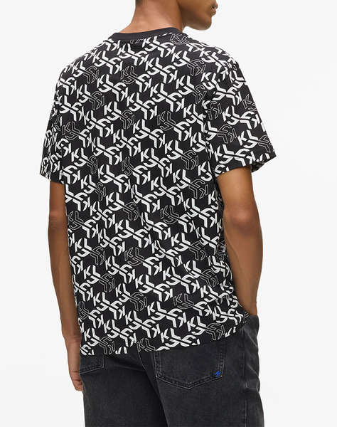 KARL LAGERFELD JEANS KLJ REG SS MONOGRAM AOP TEE