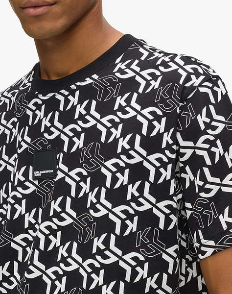 KARL LAGERFELD JEANS KLJ REG SS MONOGRAM AOP TEE