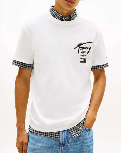 TOMMY JEANS TJM REG CITY SIGN SS TEE EXT