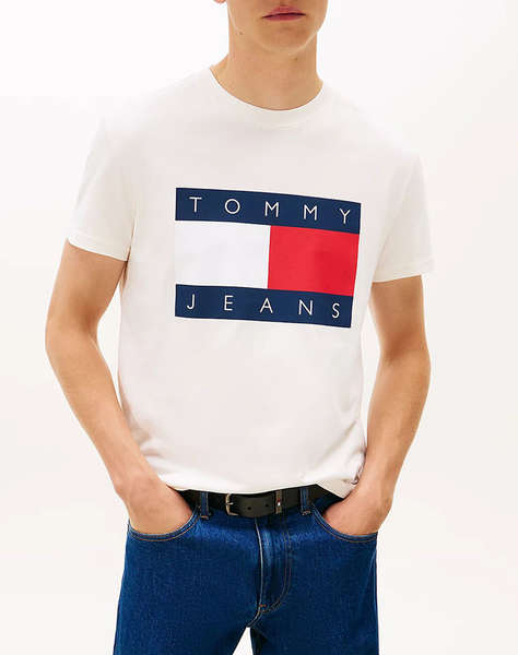 TOMMY JEANS TJM REG BIG FLAG SS TEE EXT