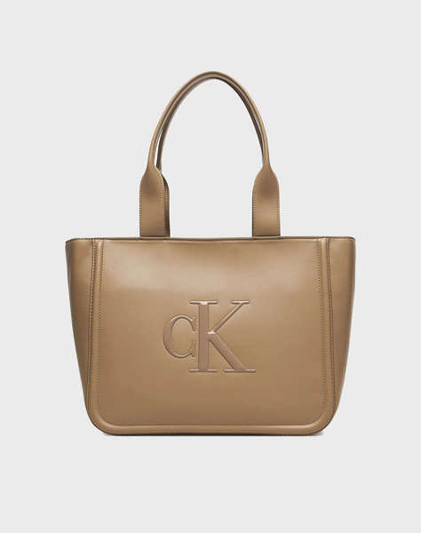 CALVIN KLEIN RAISED CK MEDIUM TOTE