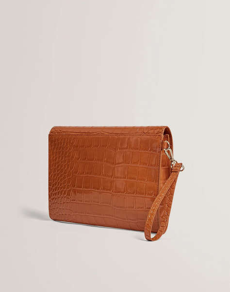 TED BAKER WESSLIE Croc Effect Icon Envelope Pouch