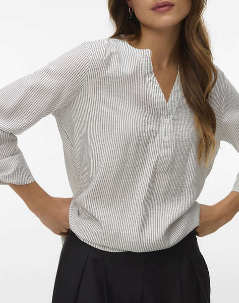 VERO MODA VMKAJA LS V-NECK FOLD-UP TOP WVN