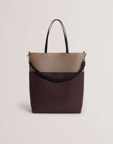 TED BAKER WYNSLOW Woven Handle Colourblock Large Bag