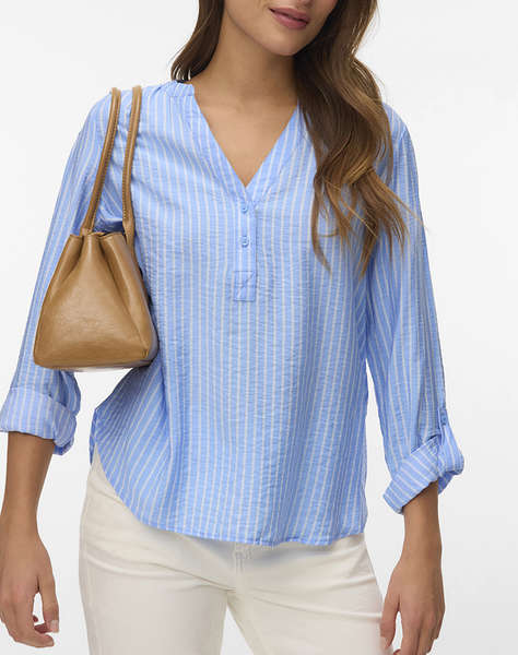 VERO MODA VMKAJA LS V-NECK FOLD-UP TOP WVN