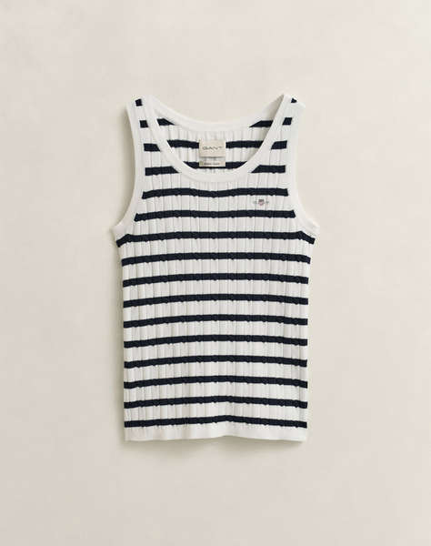 GANT БЛУЗА XM STRETCH COTTON CABLE STRIPE TANK