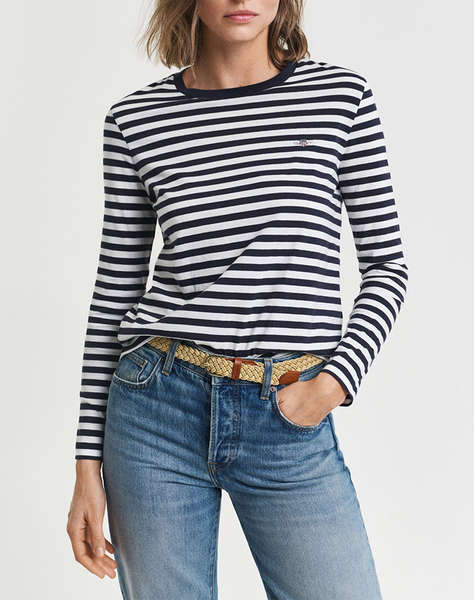 GANT БЛУЗА ΜΜ REG STRIPED SHIELD LS T-SHIRT