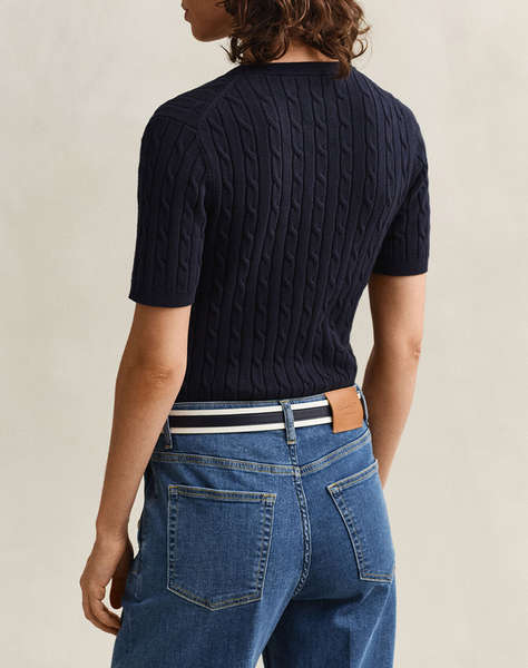 GANT ПУЛОВЕР KMSTRETCH COTTON CABLE SS C-NECK