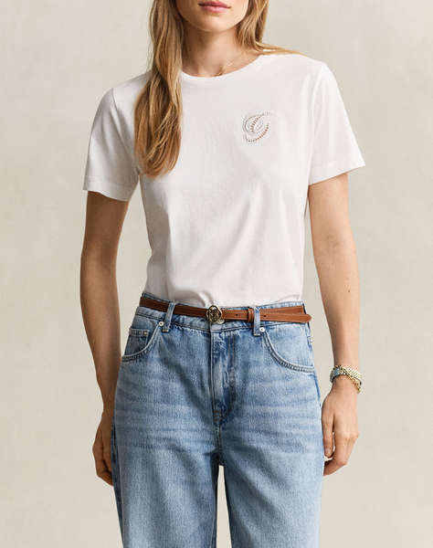 GANT БЛУЗА KMREG SCRIPT SS T-SHIRT