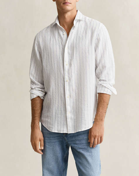GANT РИЗА ΜΜ REG LINEN STRIPE SHIRT