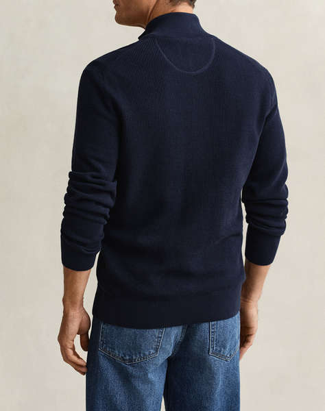 GANT ЖИЛЕТКА MICRO TEXTURED COTTON ZIP CARDIGAN