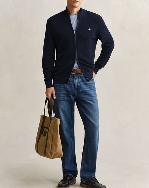 GANT ЖИЛЕТКА MICRO TEXTURED COTTON ZIP CARDIGAN
