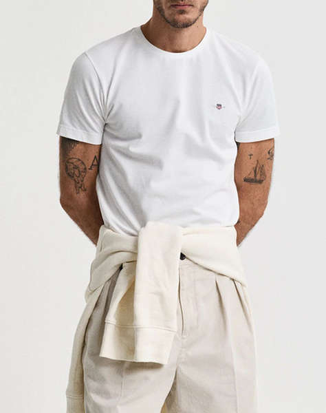 GANT БЛУЗА KMSLIM PIQUE SS T-SHIRT