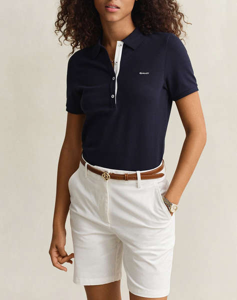GANT БЛУЗА KMSLIM CONTRAST COLOR SS PIQUE POLO
