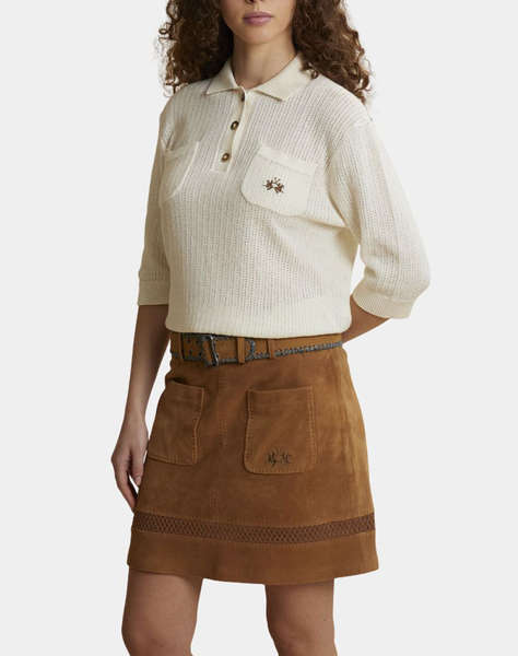 LA MARTINA KNITTED BLOUSE ΚΜ WOMAN POLO SWEATER COTTON YARN