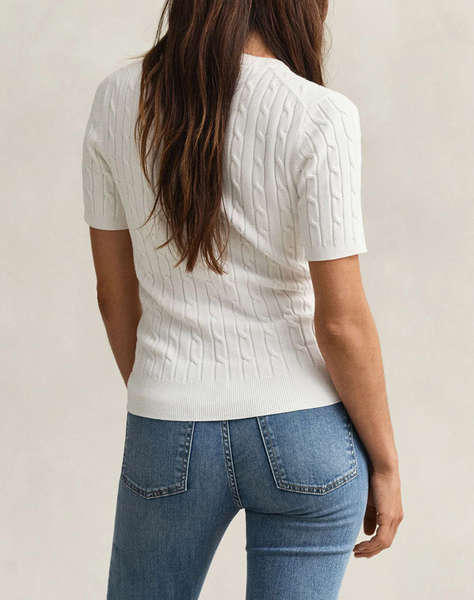 GANT ПУЛОВЕР KMSTRETCH COTTON CABLE SS C-NECK