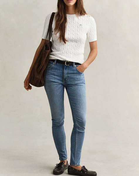 GANT ПУЛОВЕР KMSTRETCH COTTON CABLE SS C-NECK