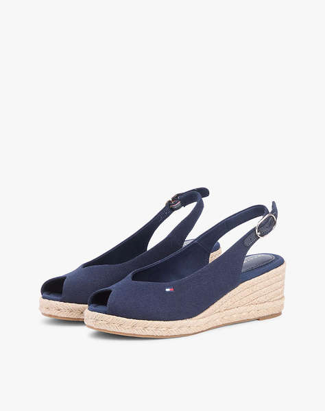 TOMMY HILFIGER MID WEDGE ESPAD SLINGBACK