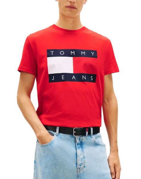 TOMMY JEANS TJM REG BIG FLAG SS TEE EXT