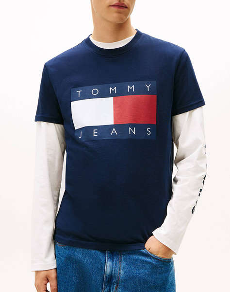 TOMMY JEANS TJM REG BIG FLAG SS TEE EXT