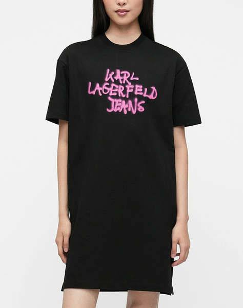 KARL LAGERFELD JEANS KLJ GRAFFITI TEE DRESS