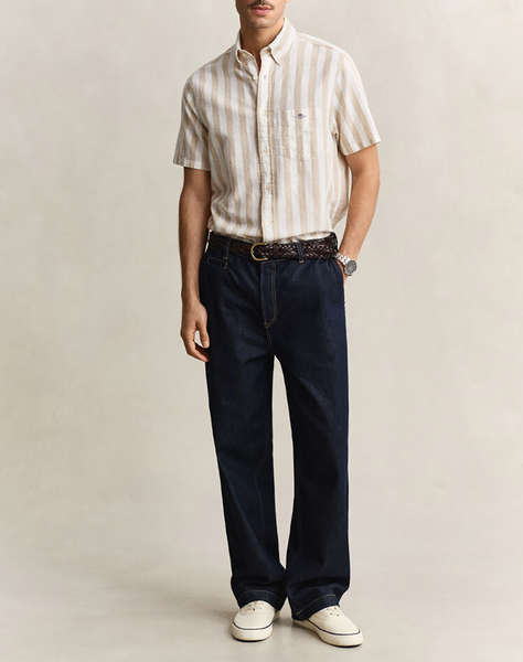 GANT РИЗА KMREG COTTON LINEN STRIPE SS SHIRT