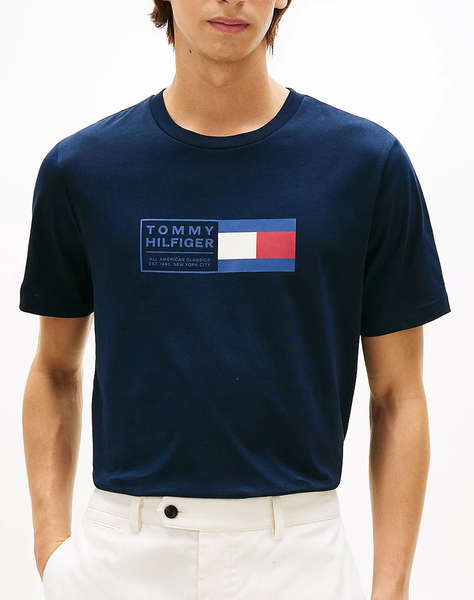 TOMMY HILFIGER BRAND LOVE TEXT BOX TEE