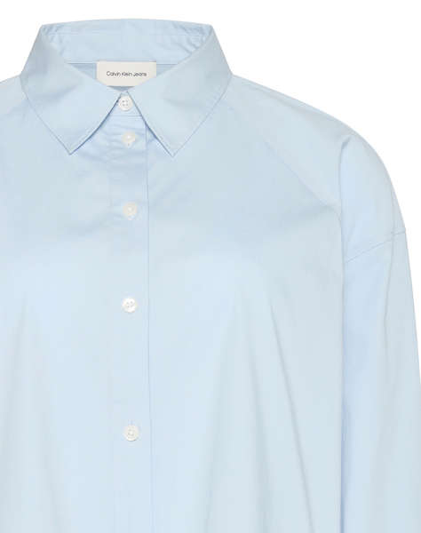 CALVIN KLEIN JEANS SOLID BOXY CROPPED SHIRT