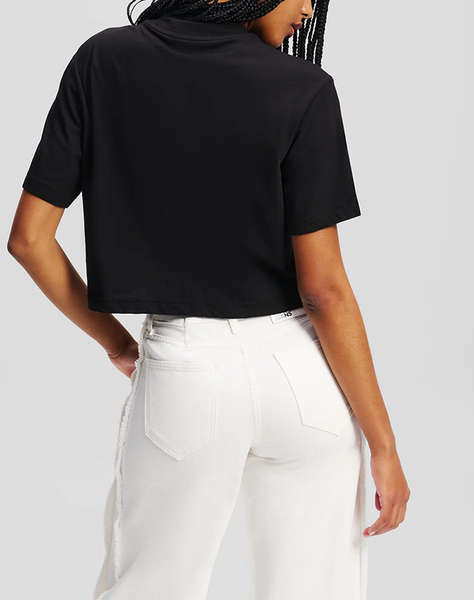 KARL LAGERFELD JEANS KLJ REG CROPPED MONOGRAM TEE