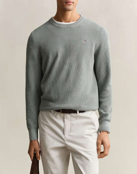 GANT ПУЛОВЕР ΜΜ MICRO TEXTURED COTTON C-NECK