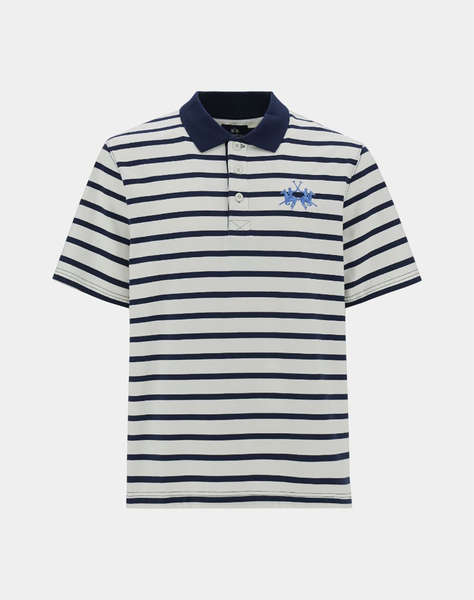 LA MARTINA БЛУЗА POLO KMMAN S/S POLO STRIPED COTTON HE