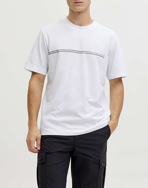 JACK&JONES JCOFUSION CHEST BRAND TEE SS CREW NOOS