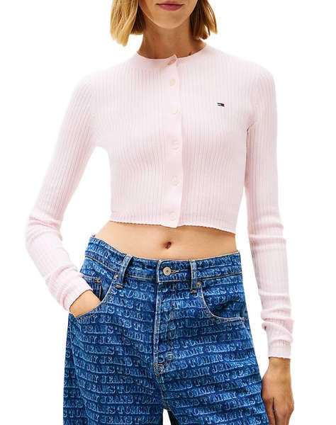 TOMMY JEANS TJW CROPPED RIB CARDIGAN