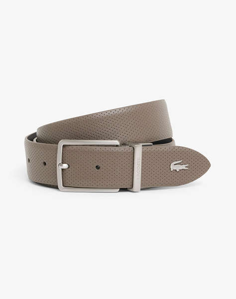 LACOSTE MEN''S BELT 35 PUNCH/PLAIN LEATHER