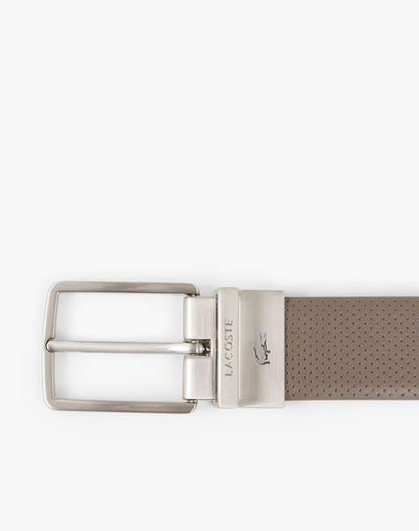 LACOSTE MEN''S BELT 35 PUNCH/PLAIN LEATHER