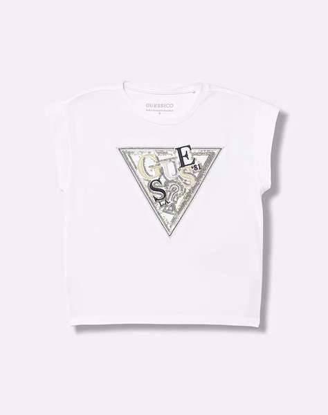 GUESS MIDI SS T-SHIRT W/SEQUINS Детска блуза GIRL