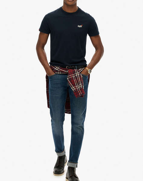 SUPERDRY D1 ESSENTIAL CONTRAST EMB TEE МЪЖКА БЛУЗА