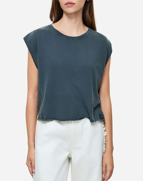 DIRTY LAUNDRY BOXY T-SHIRT WITH SLEEVE DETAIL