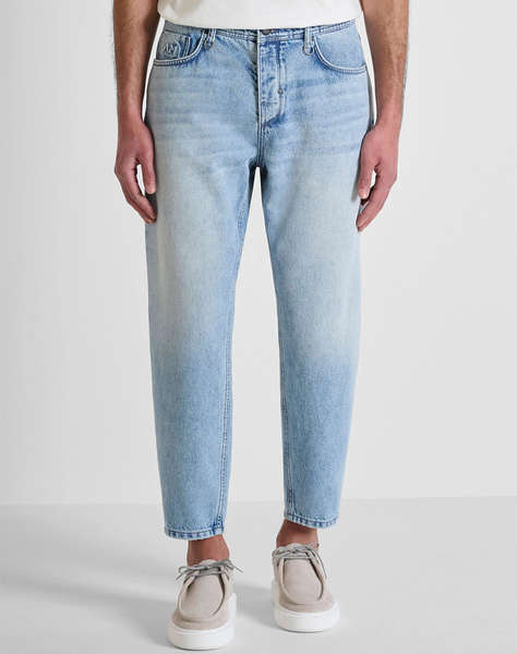 ANTONY MORATO PRE MMDT00291FA700166 JEANS DORIS BAGGY ANKLE LENGHT FIT IN RIGID BLUE DENIM МЪЖКИ ПАНТАЛОНИ