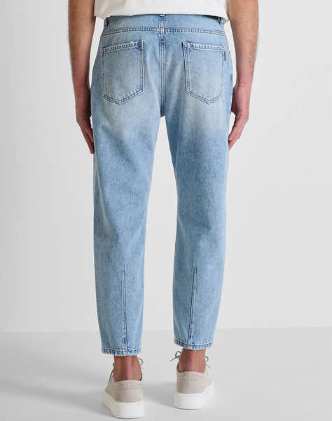 ANTONY MORATO PRE MMDT00291FA700166 JEANS DORIS BAGGY ANKLE LENGHT FIT IN RIGID BLUE DENIM МЪЖКИ ПАНТАЛОНИ