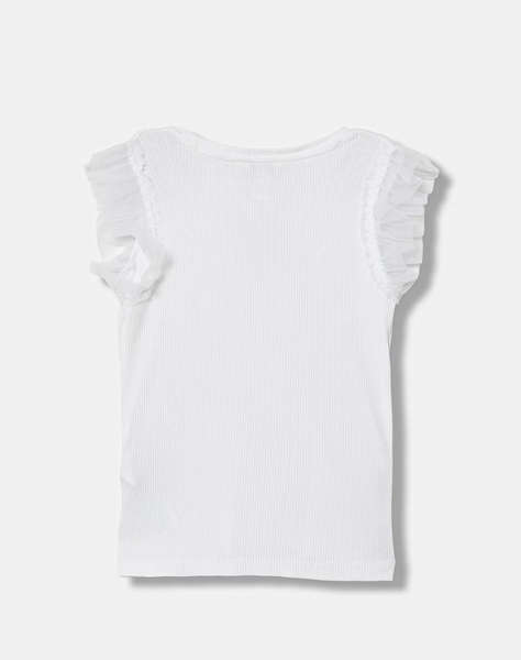 GUESS RIB SS T-SHIRT W/MESH Детска блуза GIRL