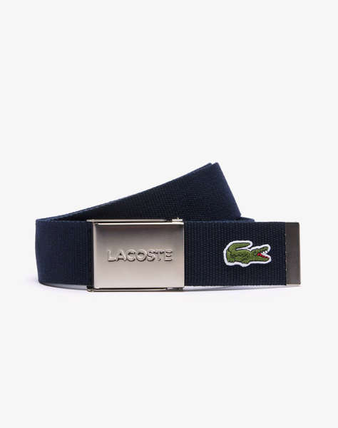 LACOSTE MEN''S BELT 40mm WOVEN STRAP IN KIT