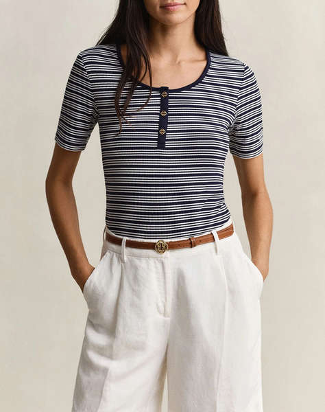 GANT БЛУЗА SLIM RIBBED SS HENLEY TOP