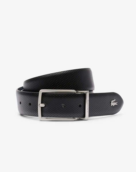 LACOSTE MEN''S BELT 35 PUNCH/PLAIN LEATHER